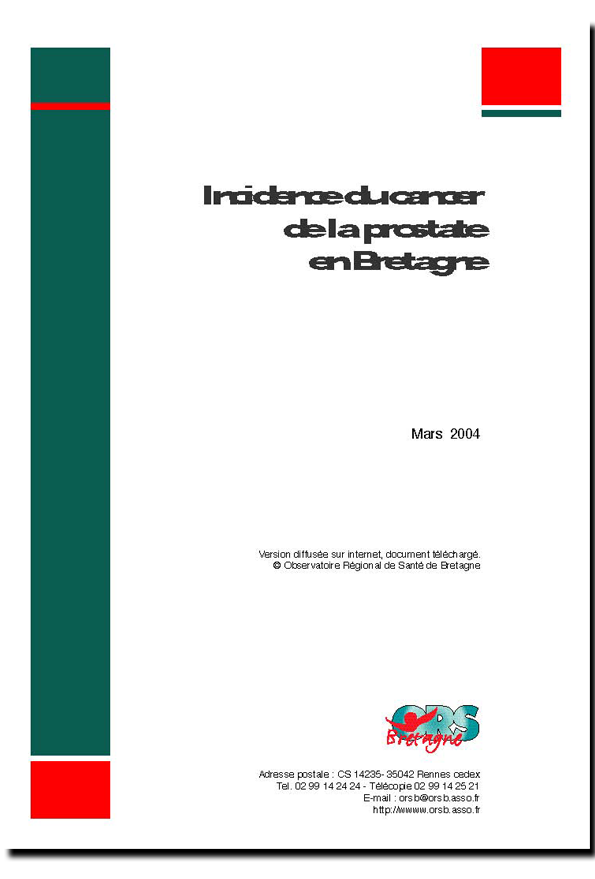 Cancer incidence prostate